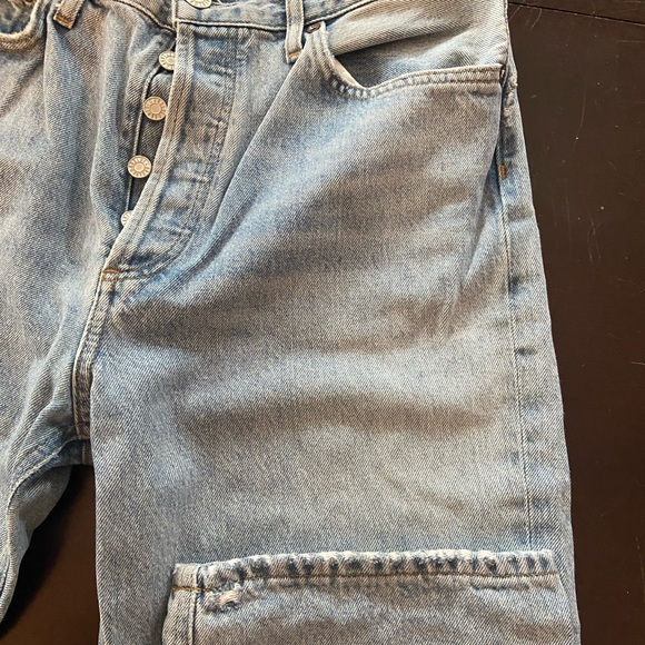 Agolde Lana Button-Fly Mid Rise Straight Jean, 100% Organic Cotton Size 28 - Picture 9 of 10